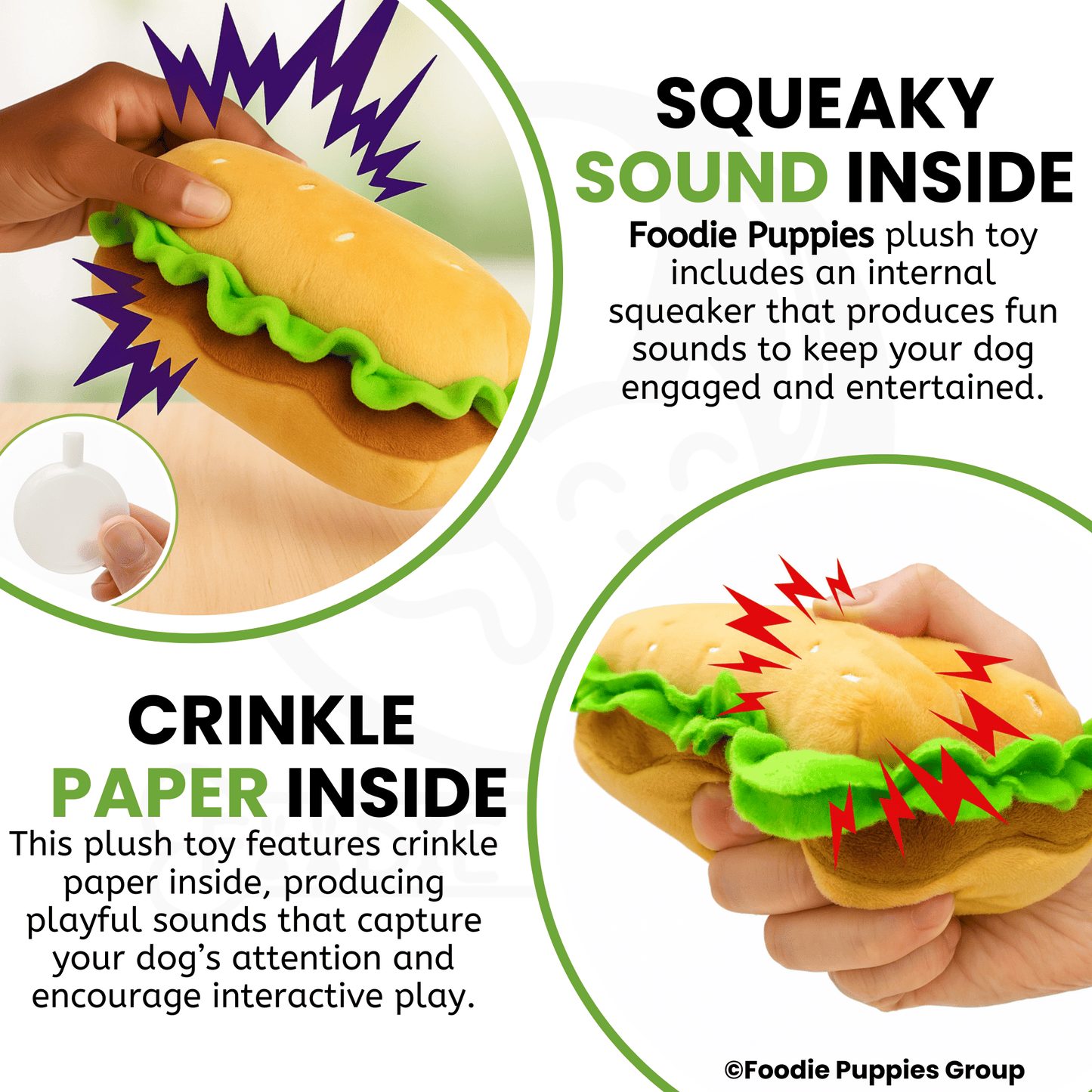 Sandwich Fun Chew Dog Toy