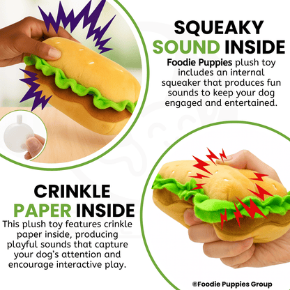 Sandwich Fun Chew Dog Toy